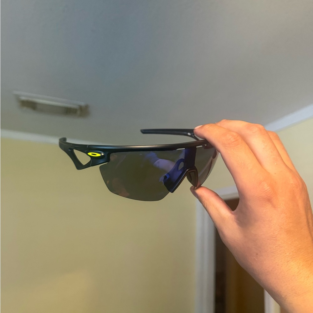 Oakley Matte Black Sport Sunglasses with Dark Lenses